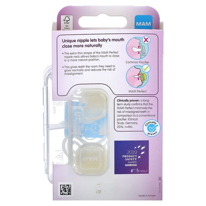 MAM, Perfect Pacifier, 0-3 Months, 2 Count