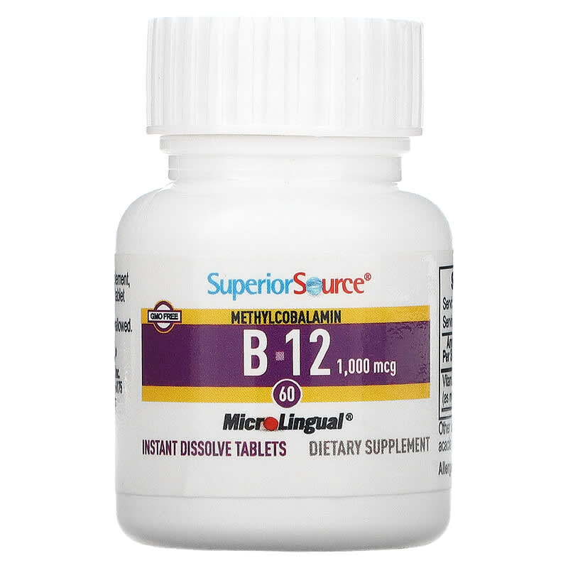 Superior Source, Methylcobalamin B-12, 1,000 mcg, 60 MicroLingual Instant Dissolve Tablets