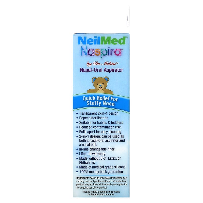 NeilMed, Babies & Kids, Naspira Nasal-Oral Aspirator, 1 Kit