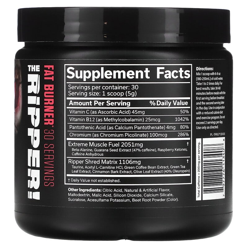 JNX Sports, The Ripper, Fat Burner, Raspberry Lemonade, 5.3 oz (150 g)