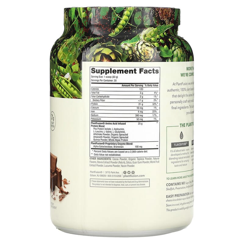 PlantFusion, Complete Protein, Rich Chocolate, 2 lb (900 g)