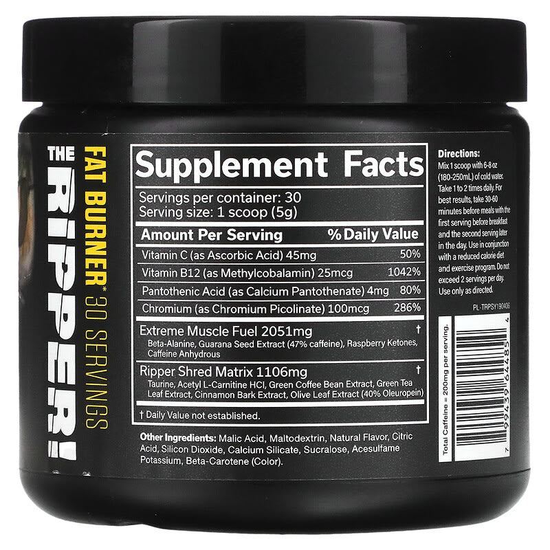 JNX Sports, The Ripper, Fat Burner, Pineapple Shred, 5.3 oz (150 g)