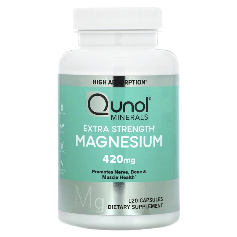 Qunol, Magnesium, Extra Strength, 210 mg, 120 Capsules