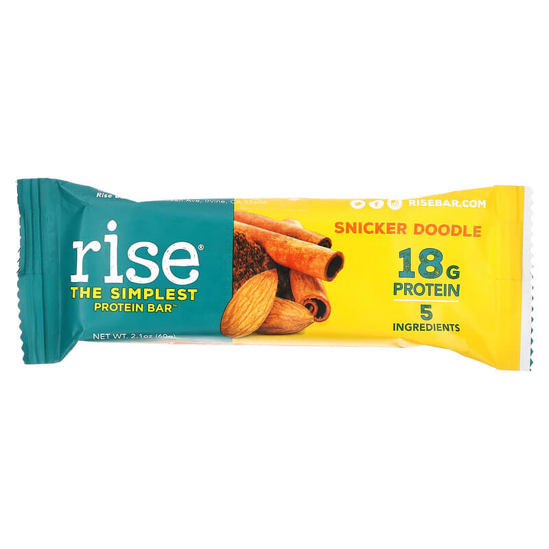 Rise Bar, The Simplest Protein Bar, Snicker Doodle, 12 Bars, 2.1 oz (60 g) Each