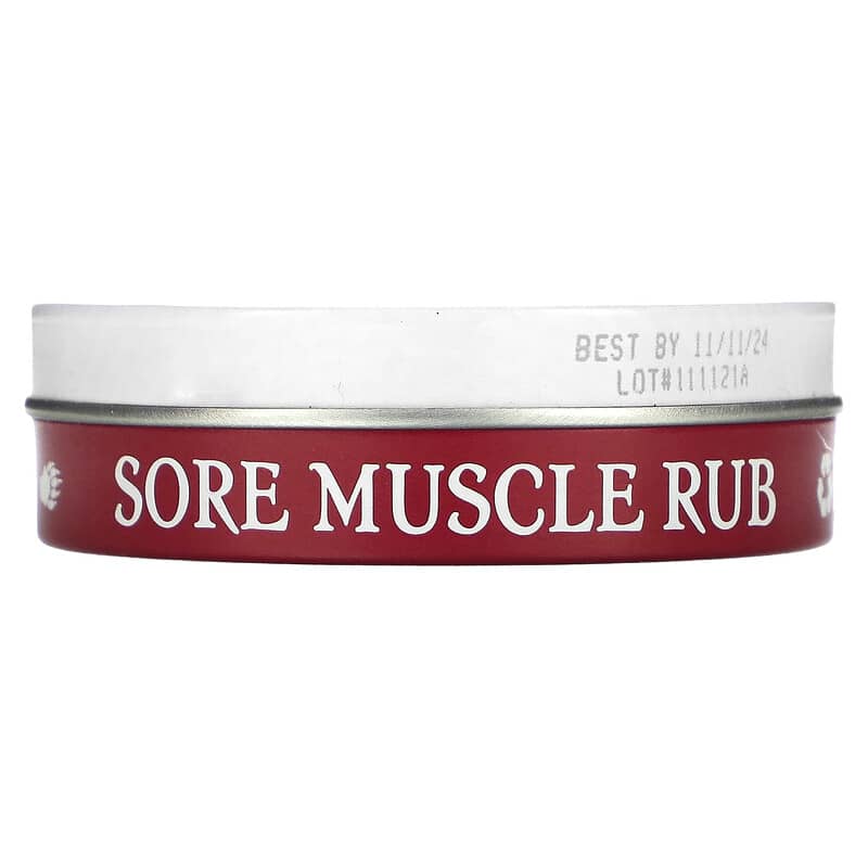 Badger Company, Organic Sore Muscle Rub, Cayenne & Ginger, 0.75 oz (21 g)