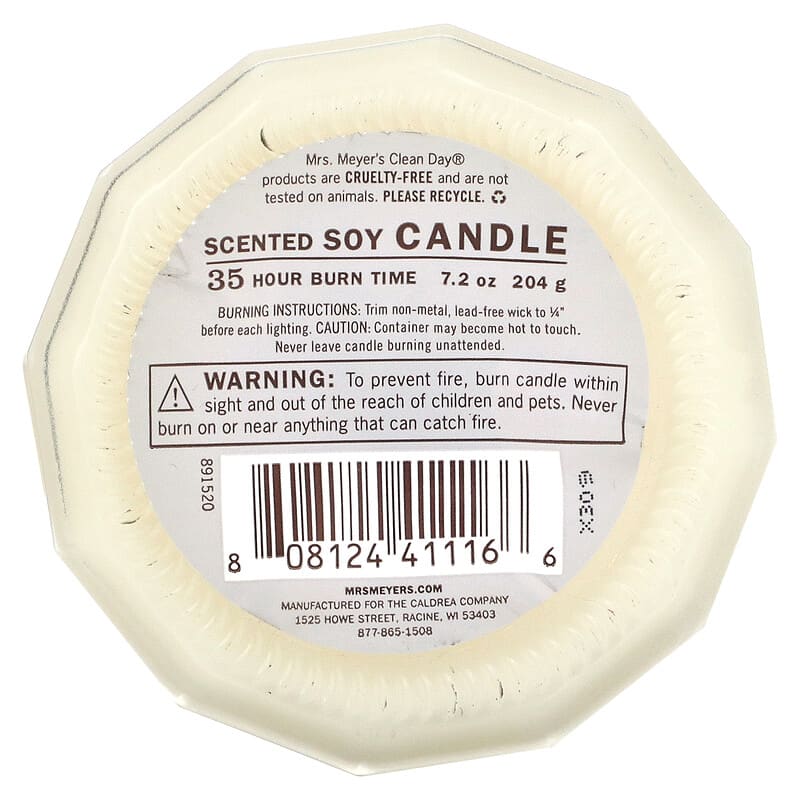 Mrs. Meyers Clean Day, Scented Soy Candle, Lavender Scent, 7.2 oz (204 g)