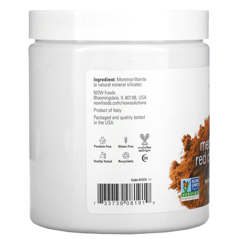 NOW Foods, Solutions, Mediterranean Red Clay Powder, 14 oz (397 g)