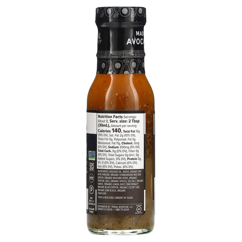 Primal Kitchen, Dressing & Marinade Made with Avocado Oil, Oil & Vinegar, 8 fl oz (236 ml)