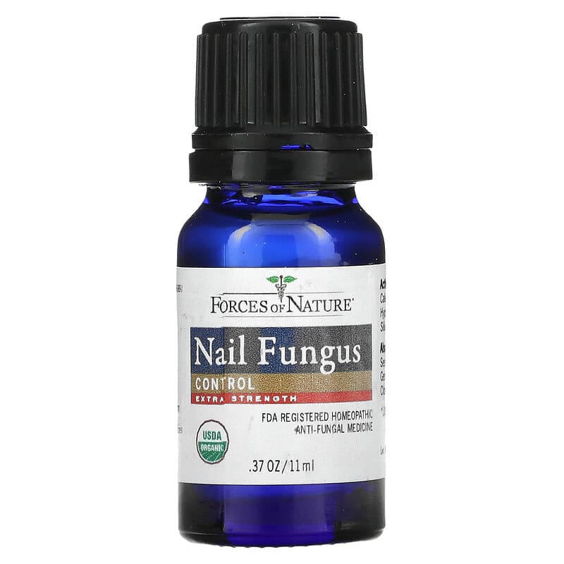 Forces of Nature, Nail Fungus, Organic Plant Medicine, Extra Strength, 0.37 fl oz (11 ml)