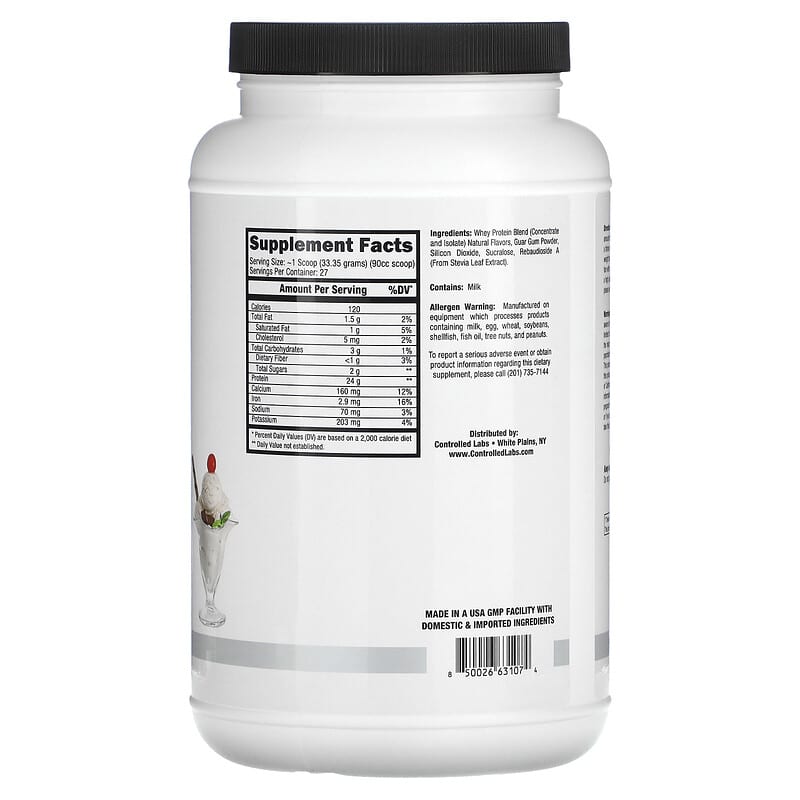 Controlled Labs, Pro More, Protein Matrix, French Vanilla Ice Cream Sundae, 1.98 lb (900 g)