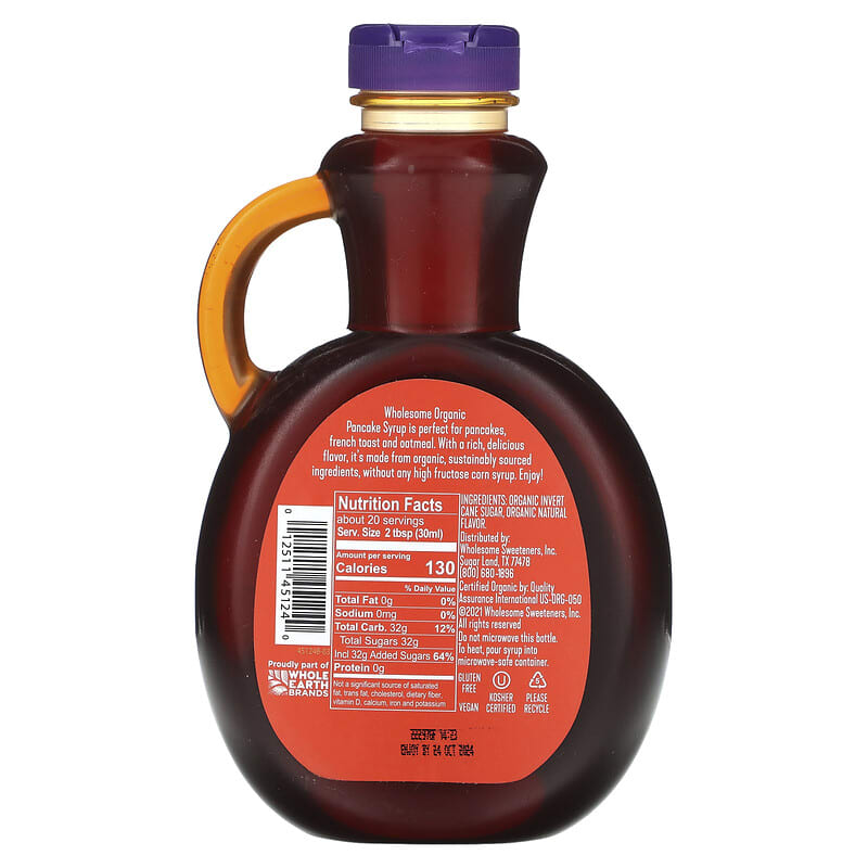 Wholesome Sweeteners, Organic Pancake Syrup, 20 fl oz (591 ml)