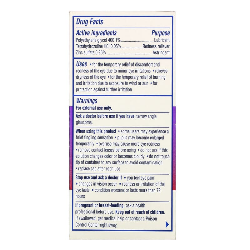 Visine, Red Eye, Total Comfort Multi-Symptom Eye Drops, 1/2 fl oz (15 ml)