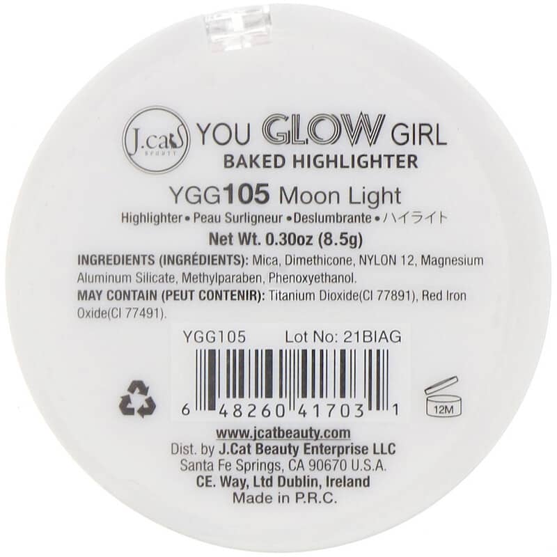 J.Cat Beauty, You Glow Girl, Baked Highlighter, YGG105 Moon Light,  0.30 oz (8.5 g)