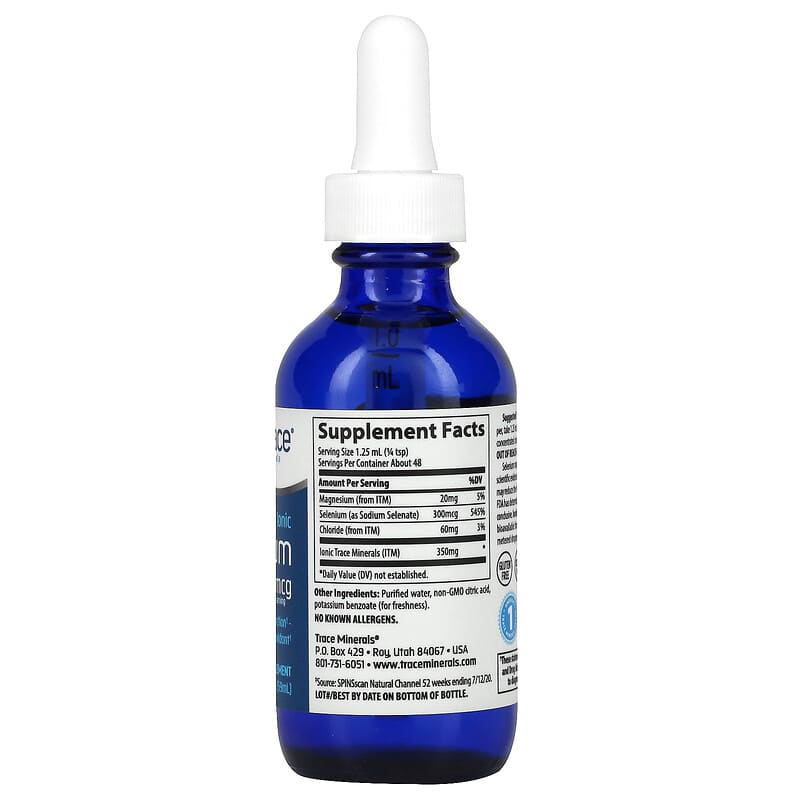 Trace Minerals ®, Ionic Selenium, 300 mcg, 2 fl oz (59 ml)