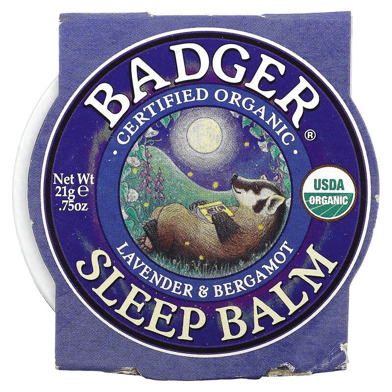 Badger Company, Organic Sleep Balm, Lavender & Bergamot, 0.75 oz (21 g)