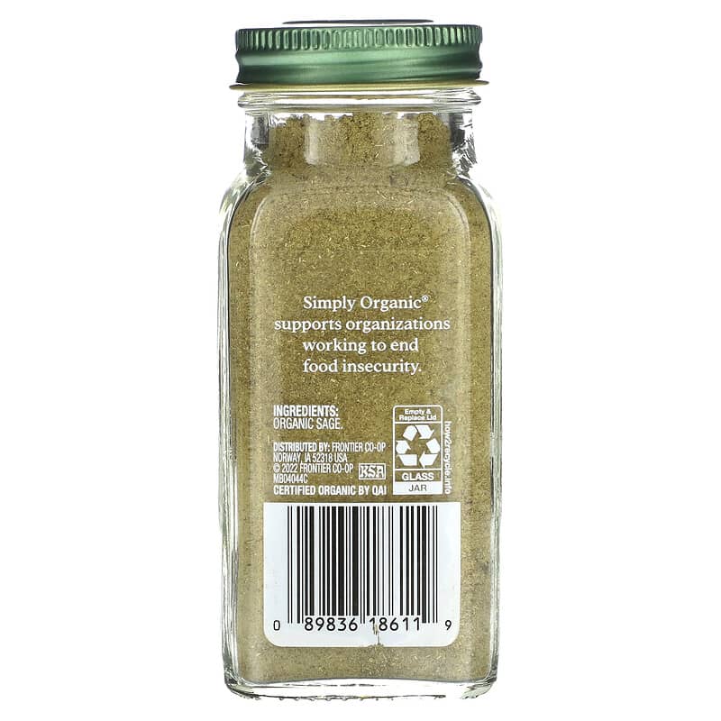 Simply Organic, Sage, Ground, 1.41 oz (40 g)