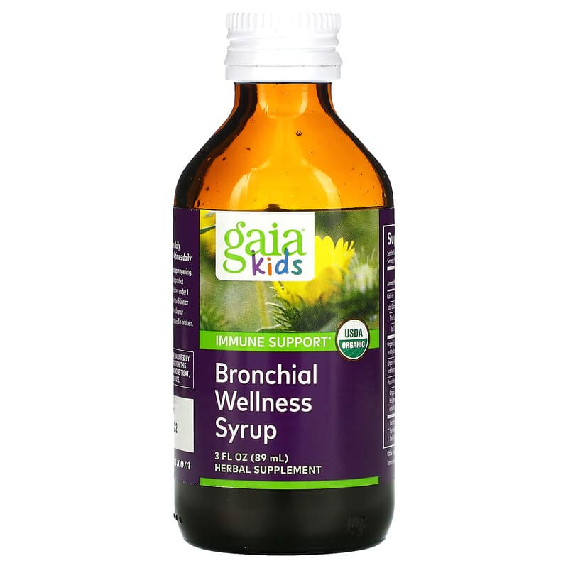 Gaia Herbs, Bronchial Wellness Syrup for Kids, 3 fl oz (89 ml)