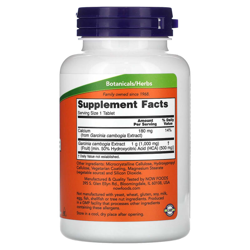 NOW Foods, Garcinia, 1,000 mg, 120 Tablets