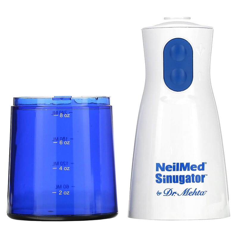 NeilMed, Sinugator, Cordless Pulsating Nasal Wash, 3 Piece Set