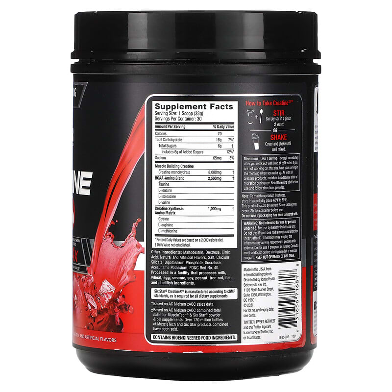 SIXSTAR, Creatine X3, Fruit Punch, 2.18 lbs (990 g)