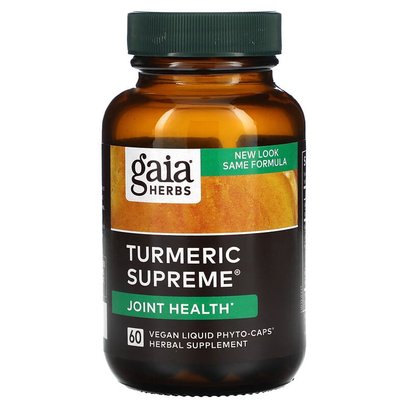 Gaia Herbs, Turmeric Supreme, Joint Health, 60 Vegan Liquid Phyto-Caps