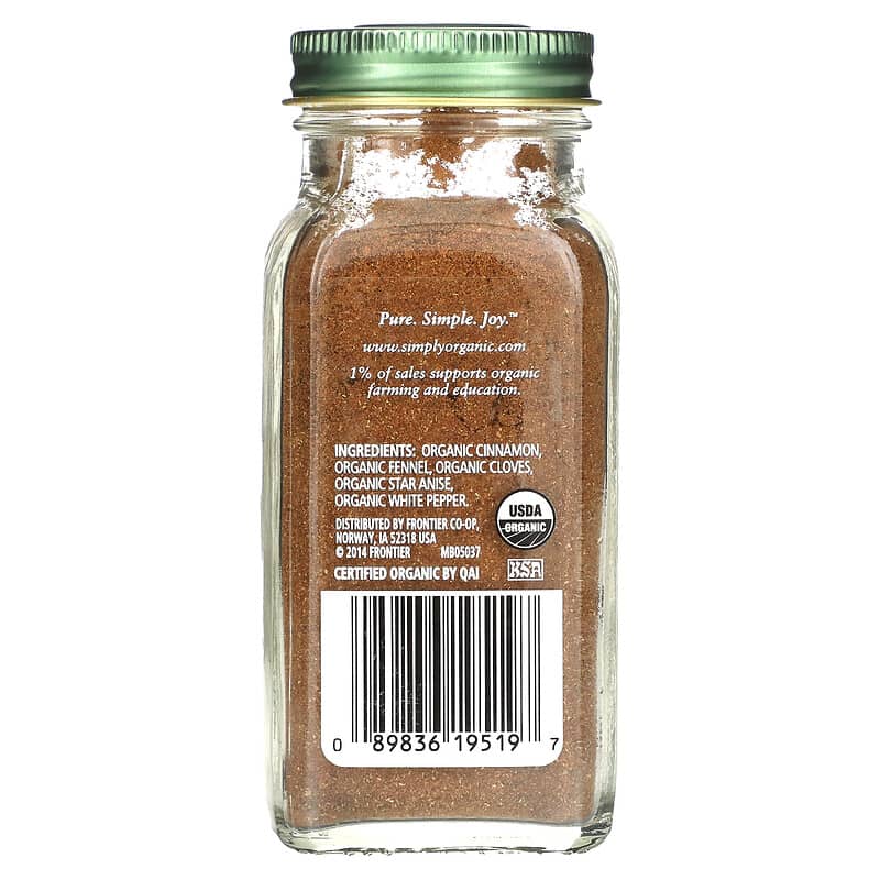 Simply Organic, Five Spice Powder, 2.01 oz (57 g)