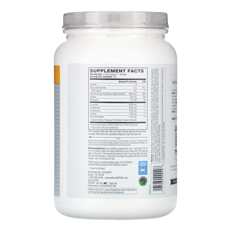 Xtend, The Original 7G BCAA, Mango Madness, 2.78 lb (1.22 kg)