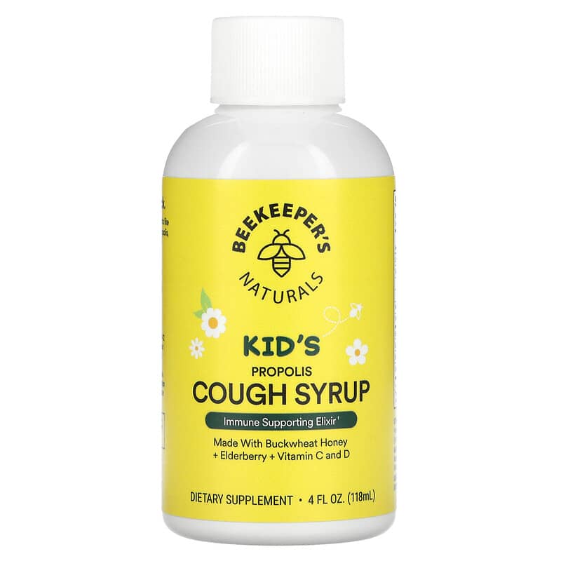 Beekeeper's Naturals, Kids Propolis Cough Syrup, 4 fl oz (118 ml)