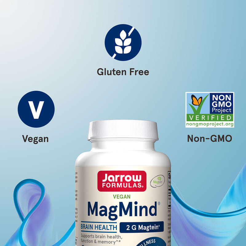 Jarrow Formulas, Vegan MagMind, Brain Health, 90 Veggie Capsules