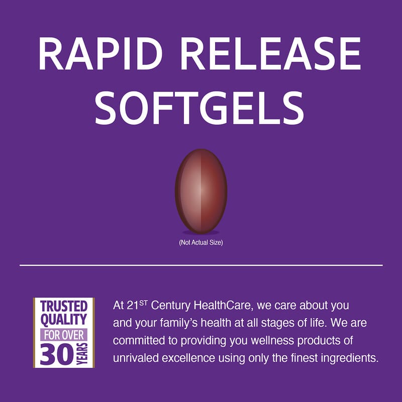 21st Century, Liquid Filled CoQ-10, 100 mg, 90 Rapid Release Softgels