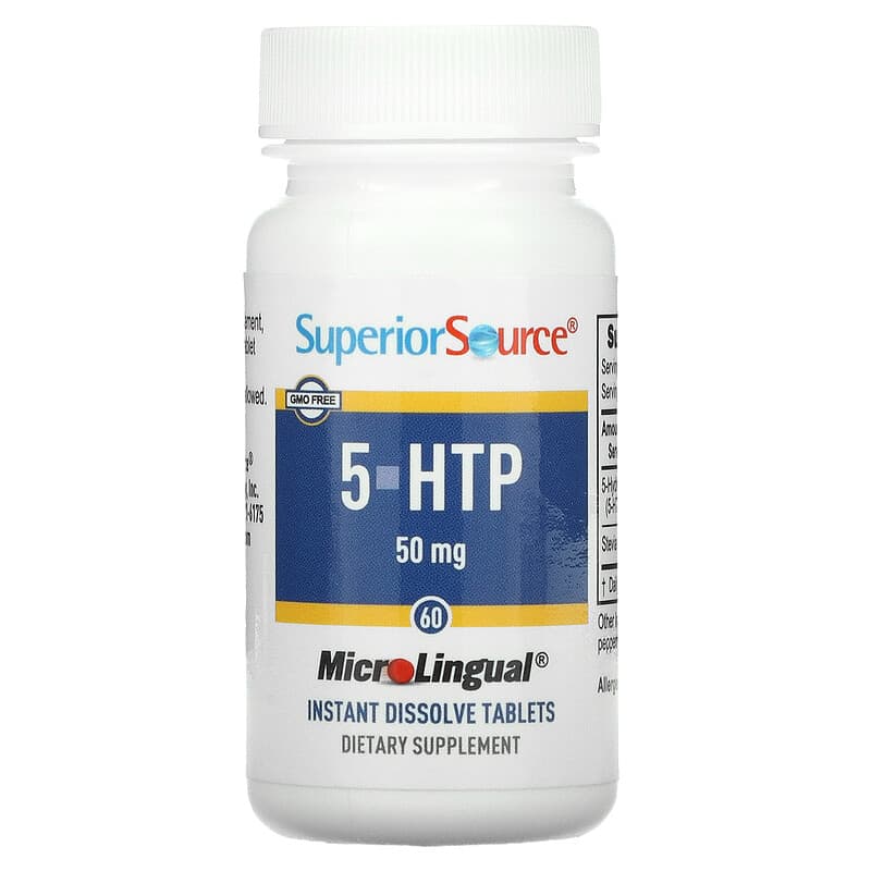 Superior Source, 5-HTP, 50 mg, 60 MicroLingual Instant Dissolve Tablets