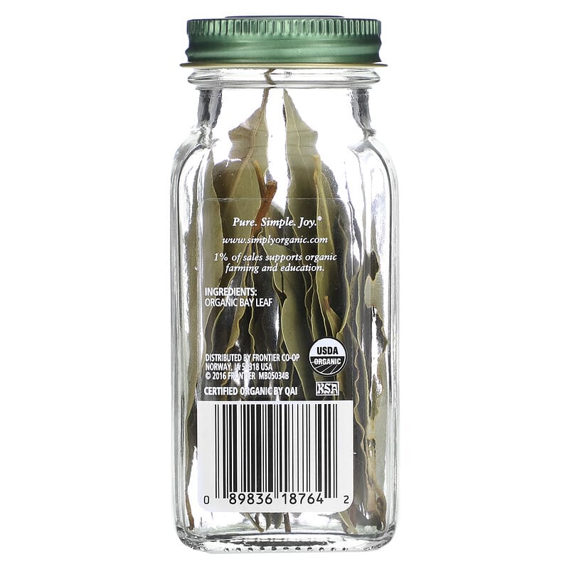 Simply Organic, Bay Leaf, 0.14 oz (4 g)