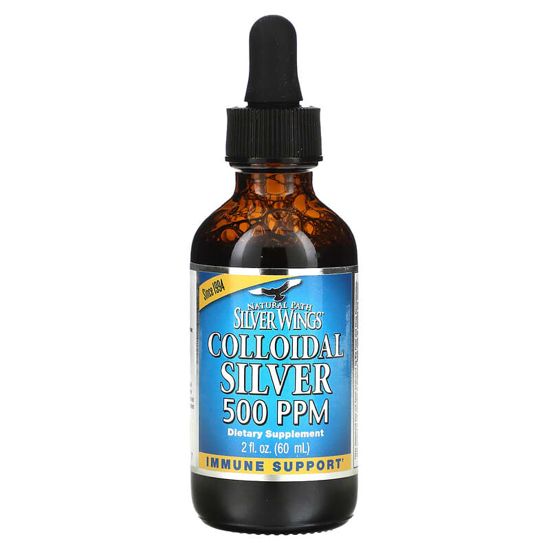 Natural Path Silver Wings, Colloidal Silver, 500 PPM, 2 fl oz (60 ml)