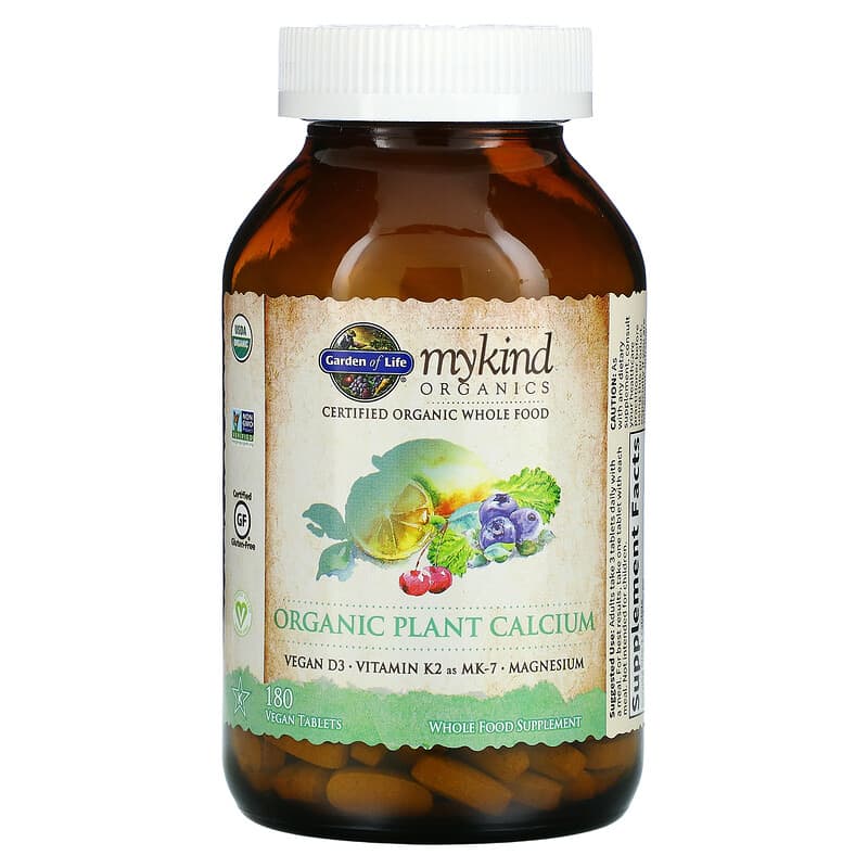 Garden of Life, MyKind Organics, Organic Plant Calcium, 180 Vegan Tablets