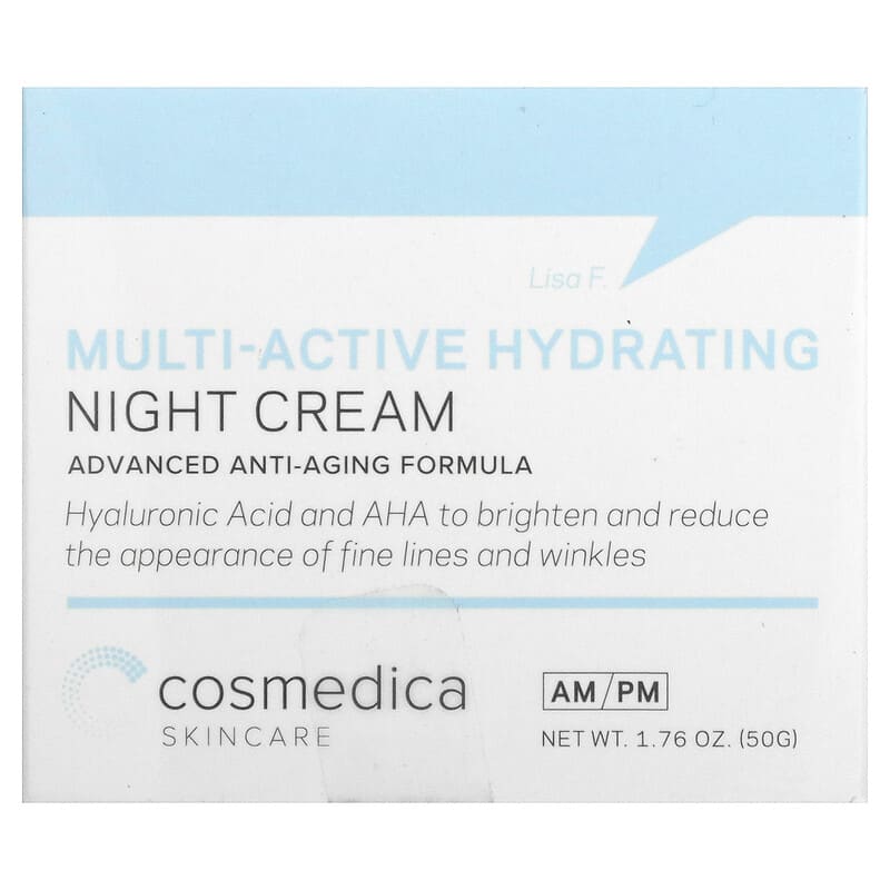 Cosmedica Skincare, Multi-Active Hydrating Night Cream, Advanced Anti-Aging Formula, 1.76 oz (50 g)