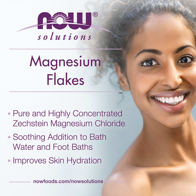 NOW Foods, Solutions, Magnesium Flakes, 100% Pure, 54 oz (1531 g)