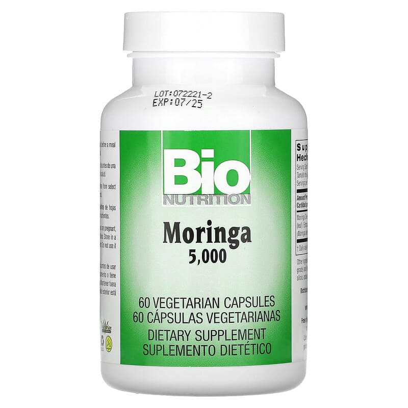 Bio Nutrition, Moringa , 5,000 mg, 60 Vegetable Capsules