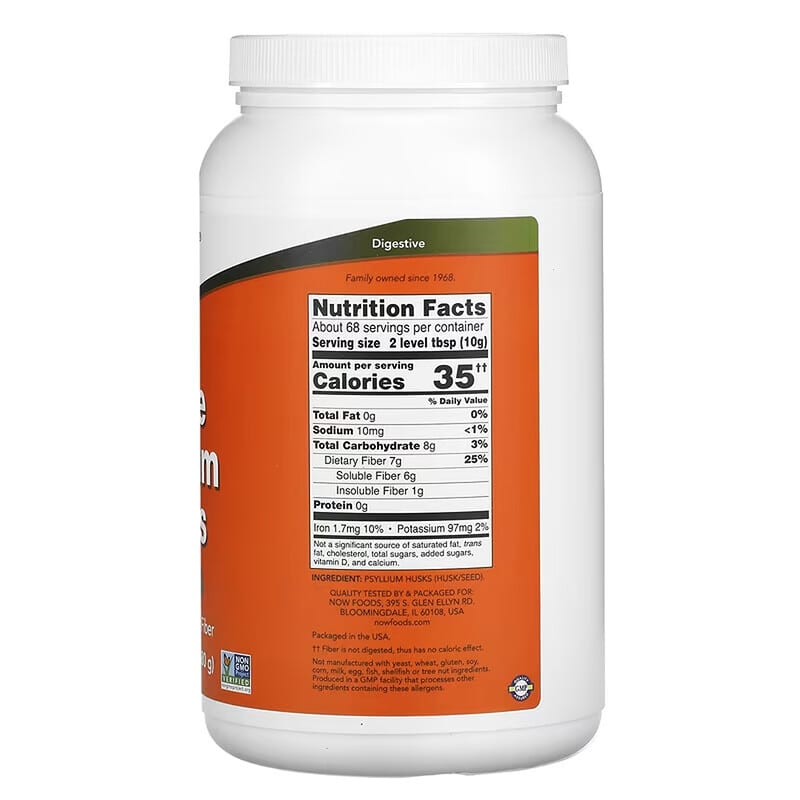 NOW Foods, Whole Psyllium Husks, 24 oz (680 g)