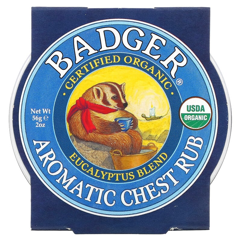 Badger Company, Aromatic Chest Rub, Eucalyptus Blend, 2 oz (56 g)