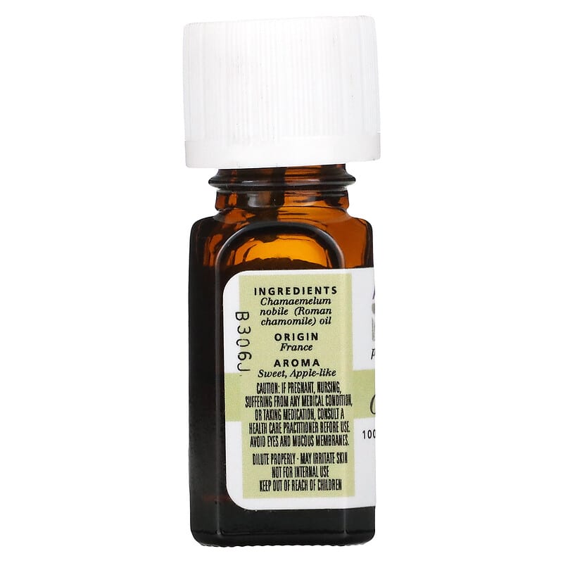 Aura Cacia, 100% Pure Essential Oil, Roman Chamomile, 0.125 fl oz (3.7 ml)