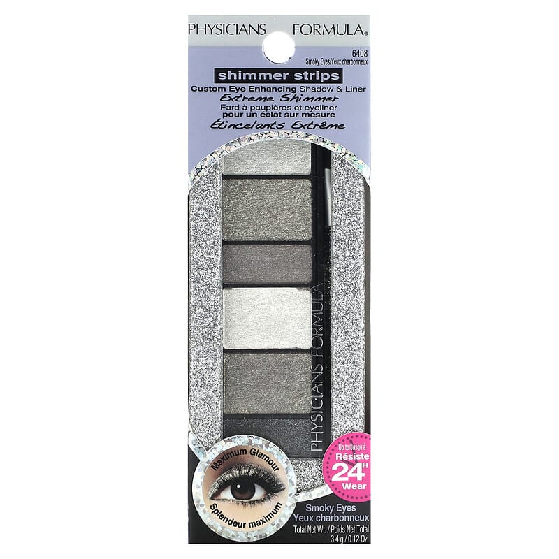 Physicians Formula, Shimmer Strips, Custom Eye Enhancing Shadow & Liner, Smoky Eyes, 0.12 oz (3.4 g)