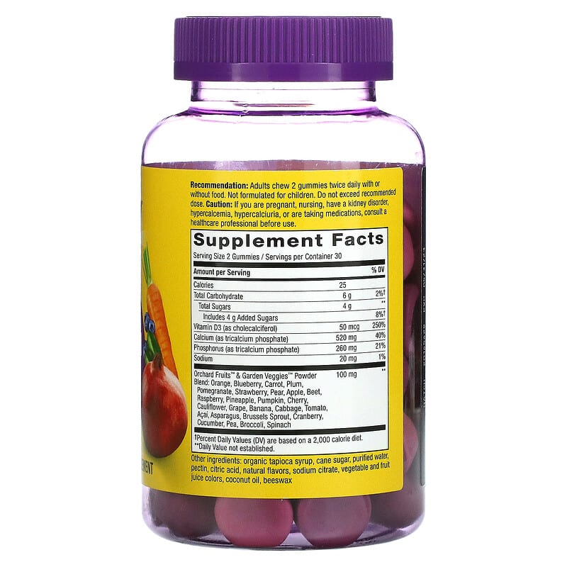 Nature's Way, Alive! Calcium + Vitamin D3, 60 Gummies