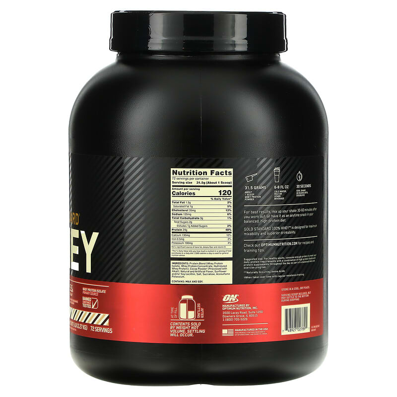 Optimum Nutrition, Gold Standard 100% Whey, Rocky Road, 5 lb (2.27 kg)