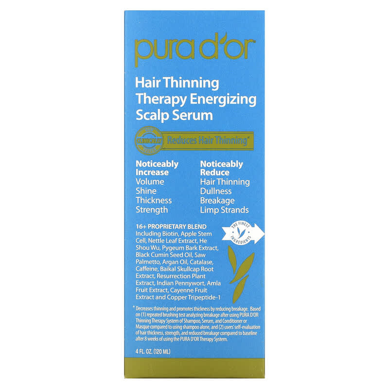 Pura D'or, Hair Thinning Therapy Energizing Scalp Serum, 4 fl oz (120 ml)