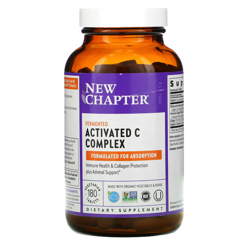 New Chapter, Fermented Activated C Complex, 180 Vegetarian Tablets