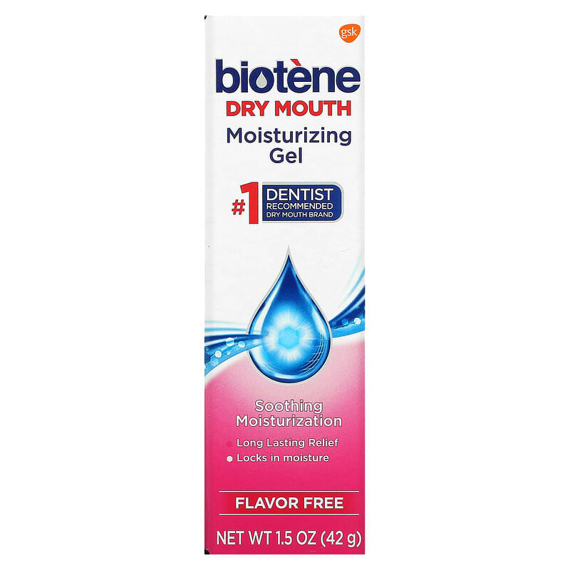 Biotene Dental Products, Dry Mouth Moisturizing Gel, Flavor Free, 1.5 oz (42 g)