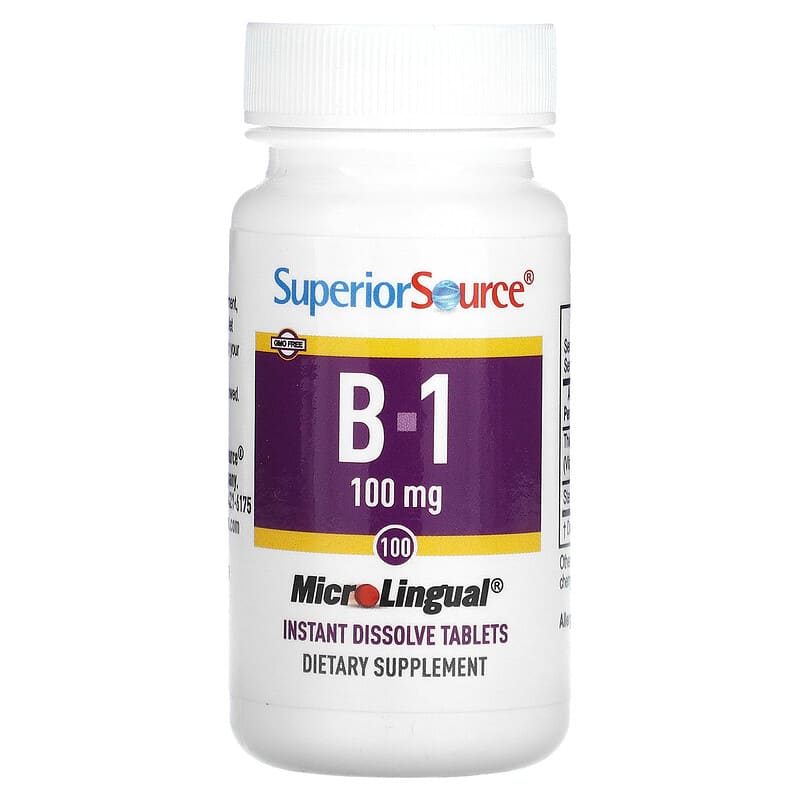 Superior Source, B-1, 100 mg, 100 Instant Dissolve Tablets