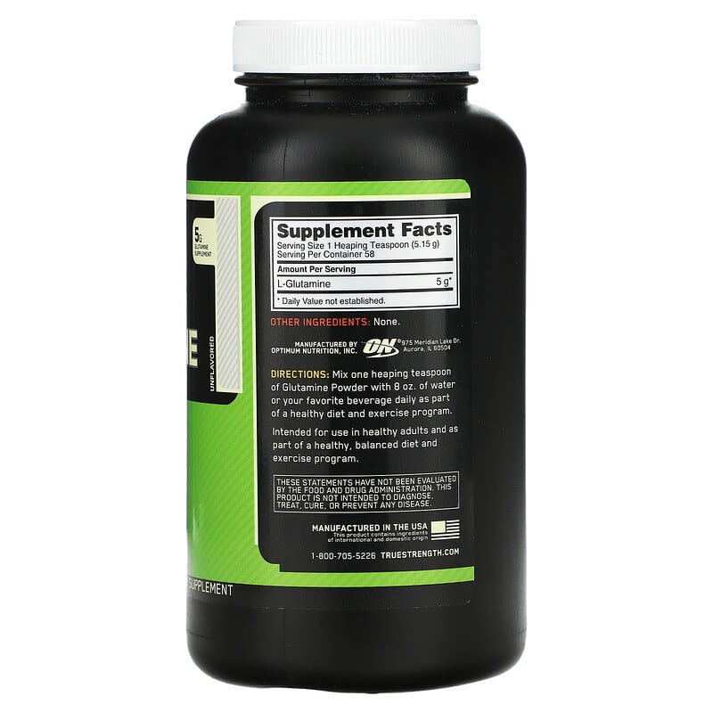 Optimum Nutrition, Glutamine Powder, Unflavored, 10.6 oz (300 g)