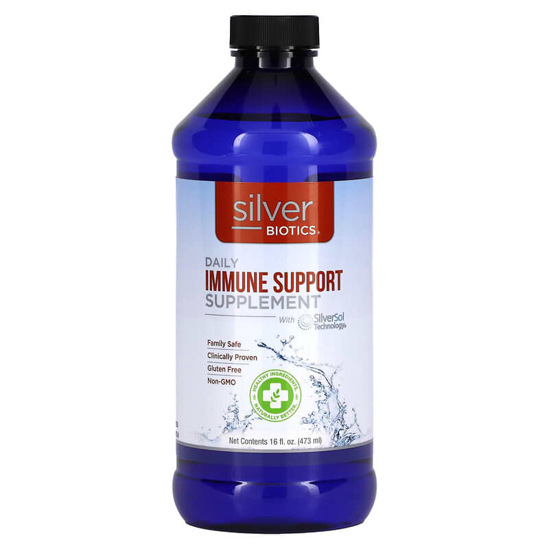 American Biotech Labs, Silver Biotics, Daily Immune Support Supplement with SilverSol Technology, 16 fl oz (473 ml)