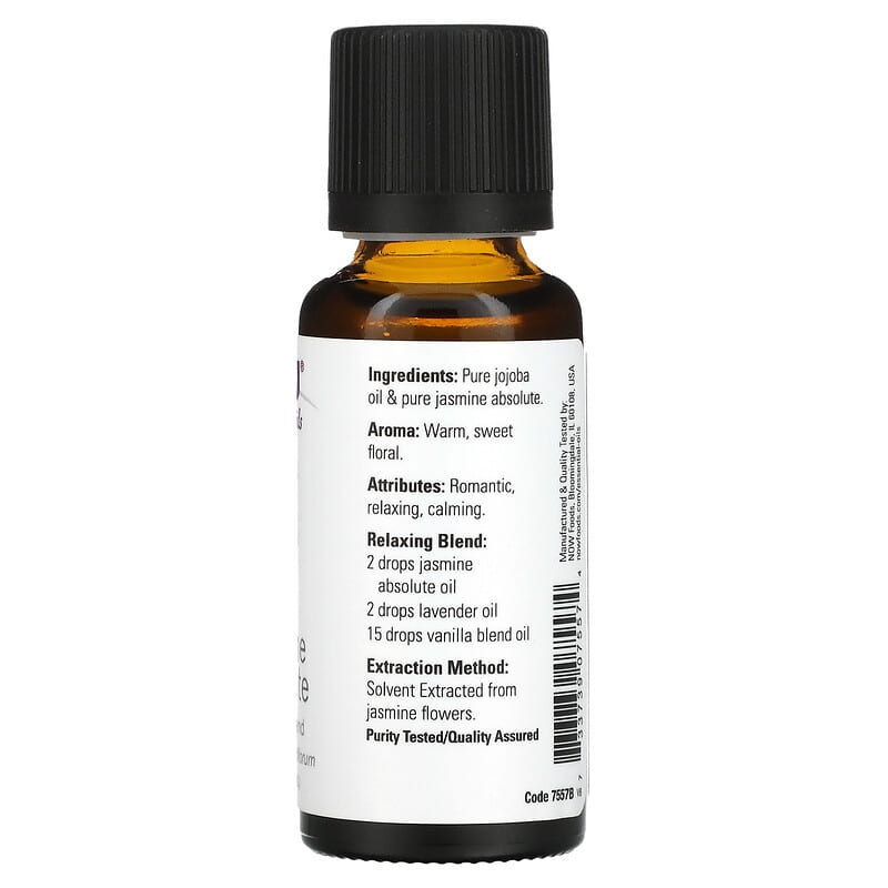 NOW Foods, Essential Oils, Jasmine Absolute, 1 fl oz (30 ml)